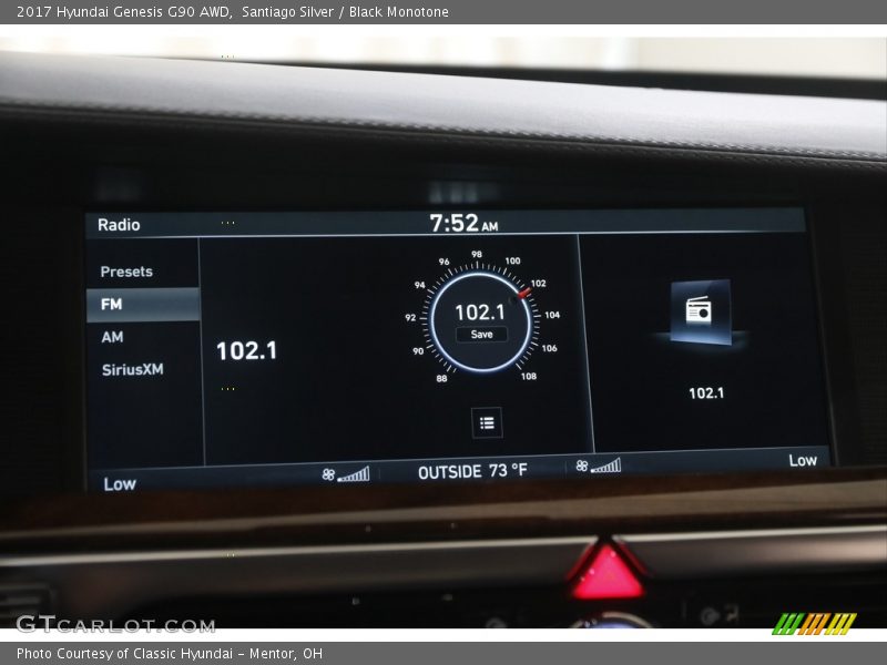 Controls of 2017 Genesis G90 AWD
