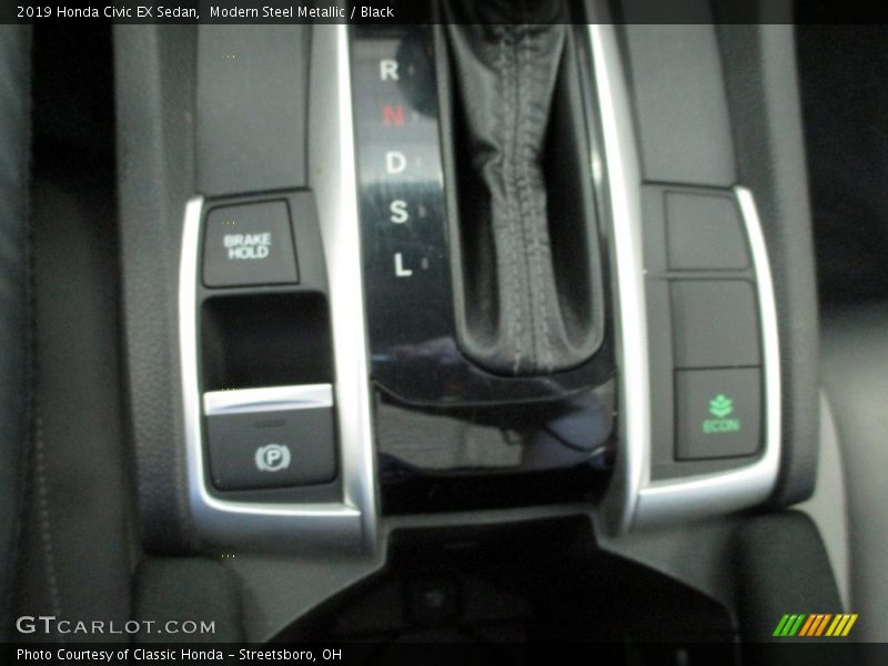 Modern Steel Metallic / Black 2019 Honda Civic EX Sedan