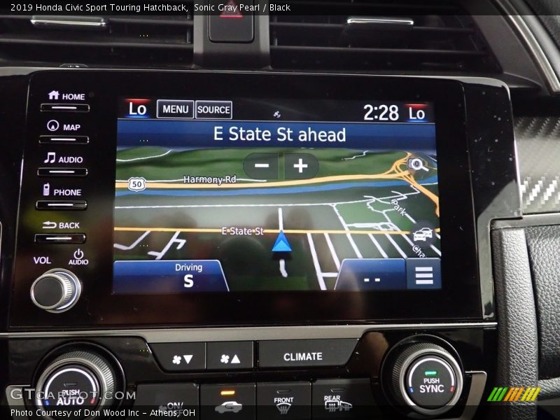 Sonic Gray Pearl / Black 2019 Honda Civic Sport Touring Hatchback