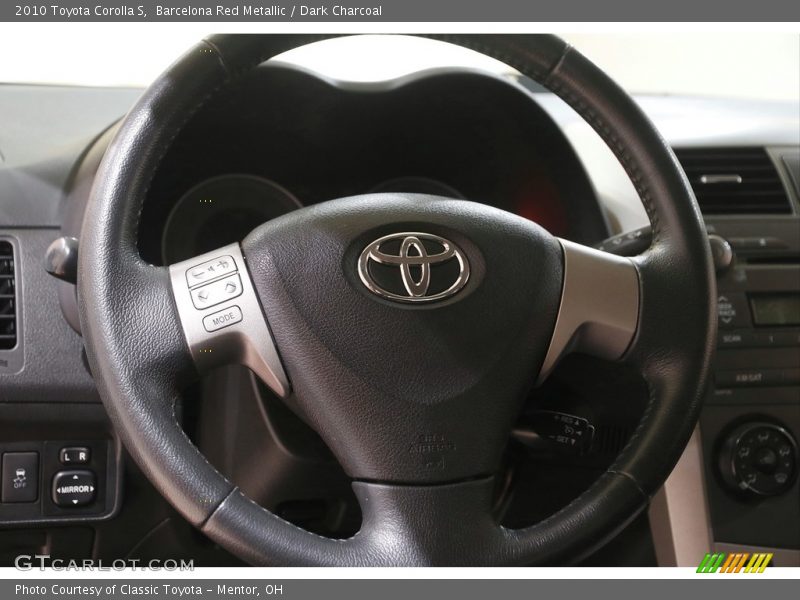 Barcelona Red Metallic / Dark Charcoal 2010 Toyota Corolla S