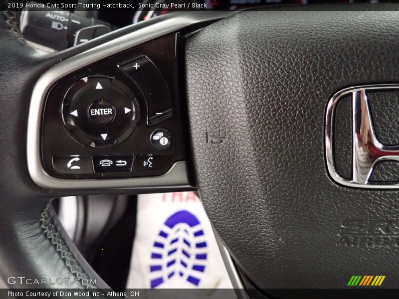 Sonic Gray Pearl / Black 2019 Honda Civic Sport Touring Hatchback