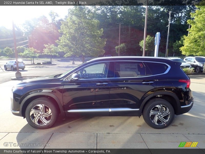 Twilight Black / Black 2022 Hyundai Santa Fe SEL AWD