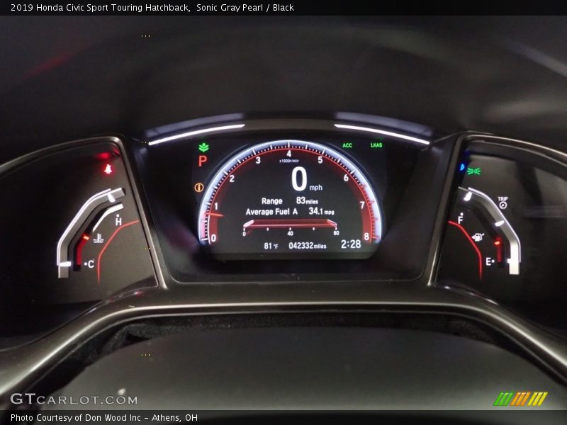 Sonic Gray Pearl / Black 2019 Honda Civic Sport Touring Hatchback