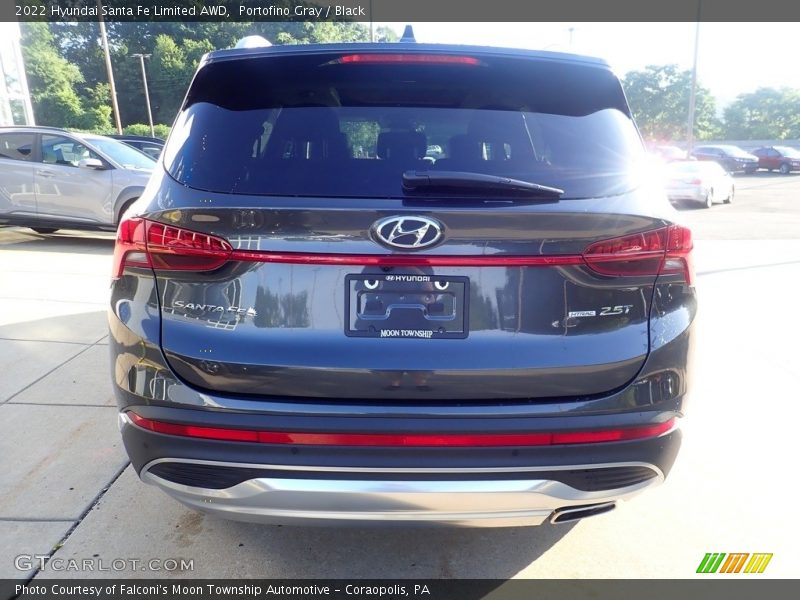 Portofino Gray / Black 2022 Hyundai Santa Fe Limited AWD