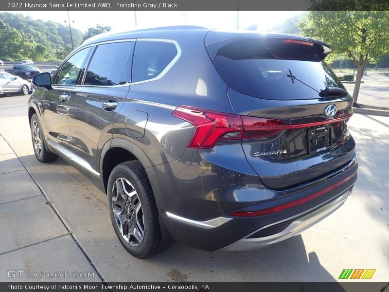 Portofino Gray / Black 2022 Hyundai Santa Fe Limited AWD
