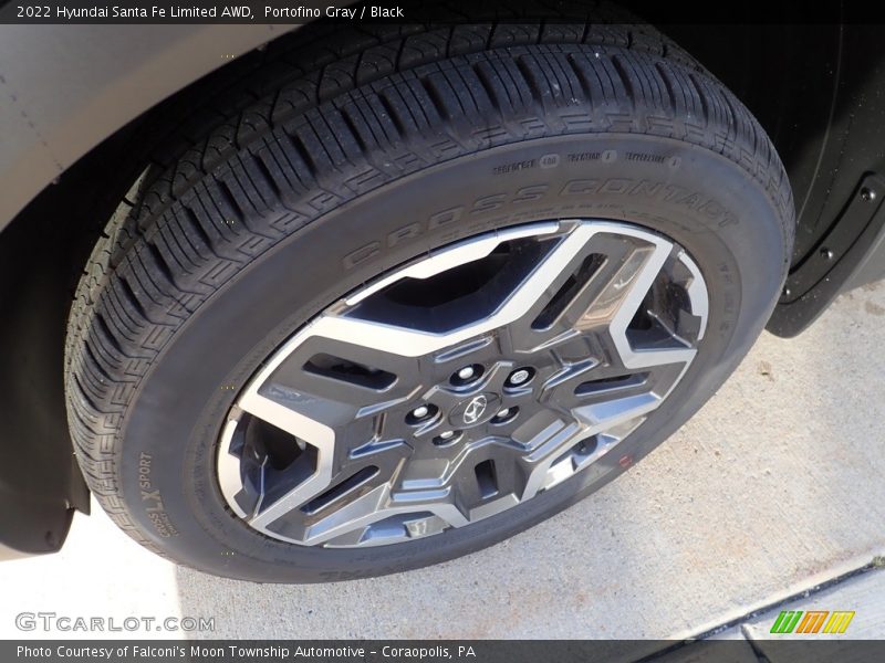 Portofino Gray / Black 2022 Hyundai Santa Fe Limited AWD