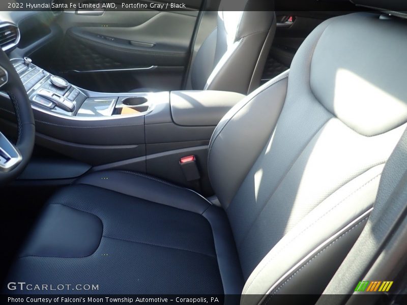 Portofino Gray / Black 2022 Hyundai Santa Fe Limited AWD