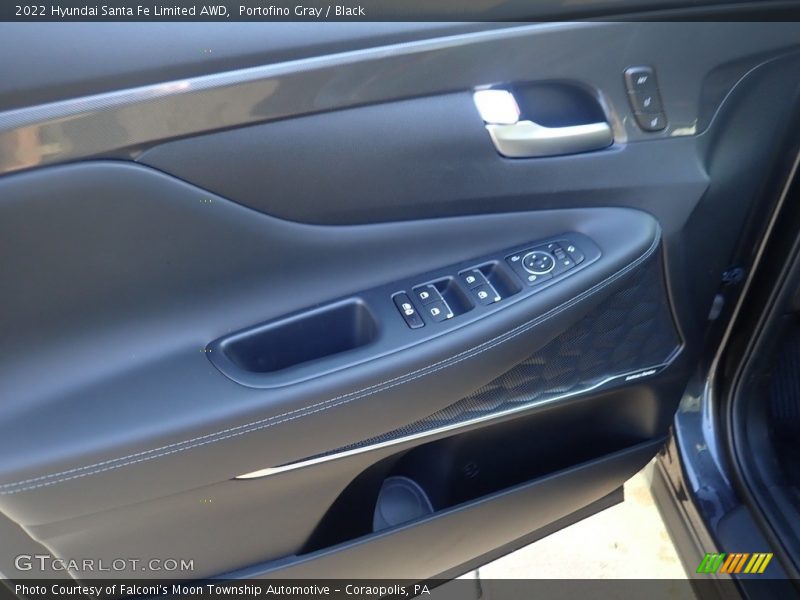 Portofino Gray / Black 2022 Hyundai Santa Fe Limited AWD