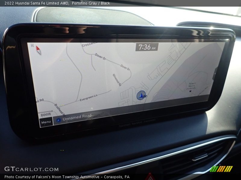 Portofino Gray / Black 2022 Hyundai Santa Fe Limited AWD