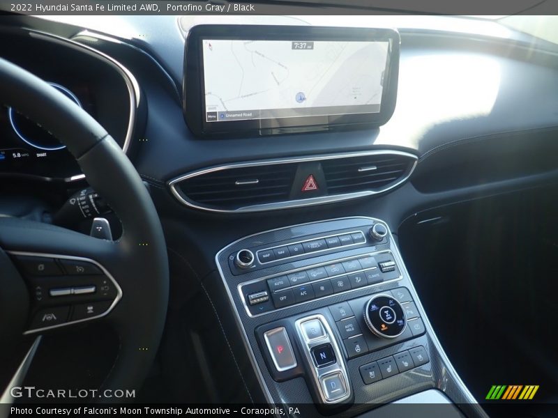 Portofino Gray / Black 2022 Hyundai Santa Fe Limited AWD