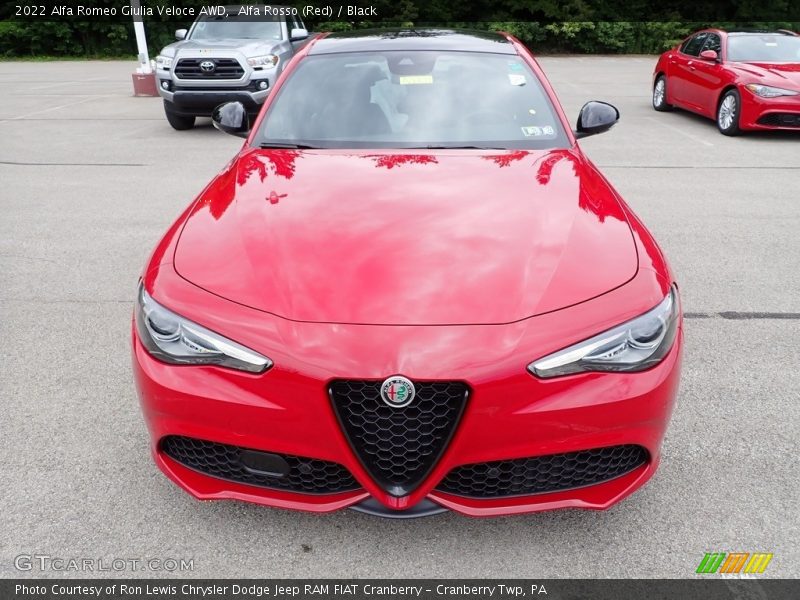Alfa Rosso (Red) / Black 2022 Alfa Romeo Giulia Veloce AWD