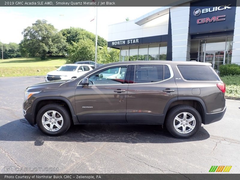 Smokey Quartz Metallic / Jet Black 2019 GMC Acadia SLE AWD