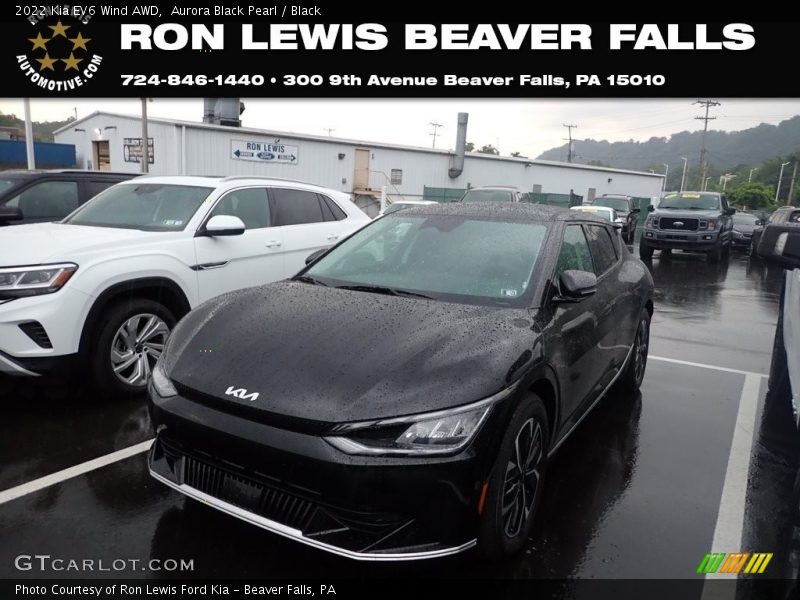 Aurora Black Pearl / Black 2022 Kia EV6 Wind AWD