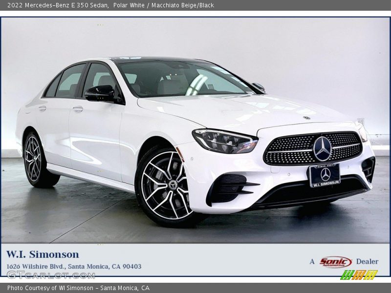 Polar White / Macchiato Beige/Black 2022 Mercedes-Benz E 350 Sedan