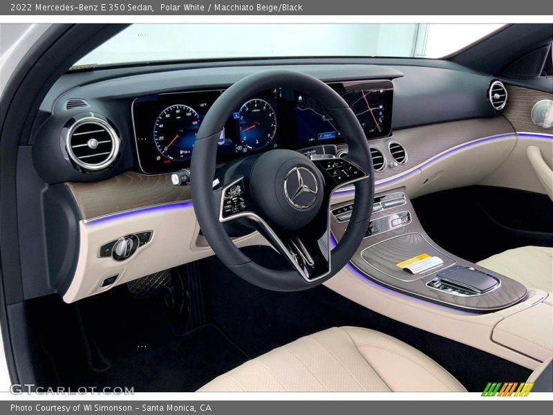 Polar White / Macchiato Beige/Black 2022 Mercedes-Benz E 350 Sedan