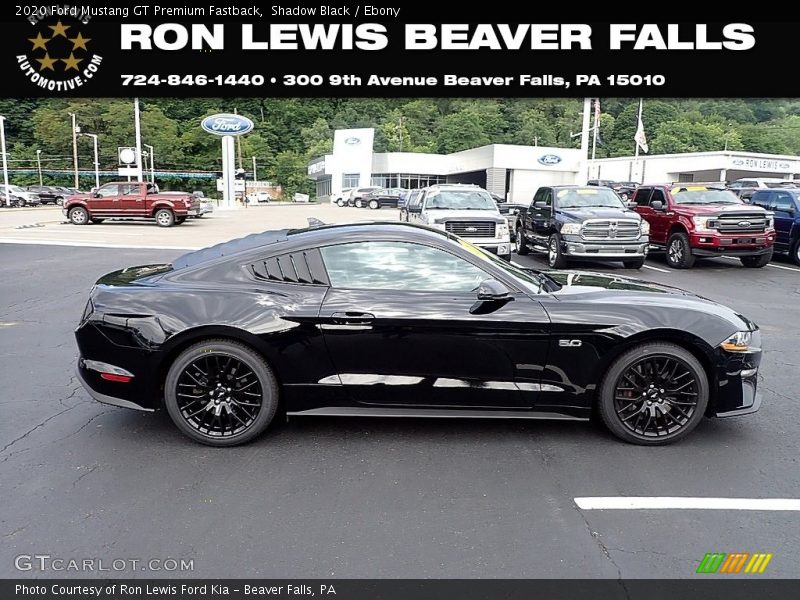 Shadow Black / Ebony 2020 Ford Mustang GT Premium Fastback
