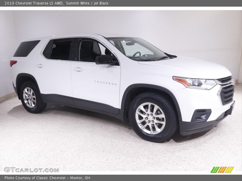Summit White / Jet Black 2019 Chevrolet Traverse LS AWD