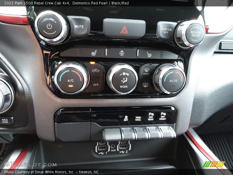 Delmonico Red Pearl / Black/Red 2022 Ram 1500 Rebel Crew Cab 4x4