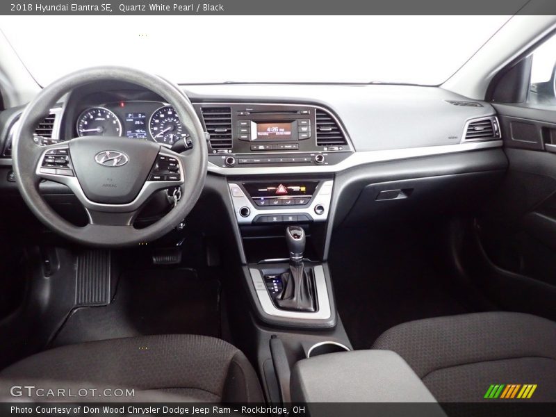 Quartz White Pearl / Black 2018 Hyundai Elantra SE