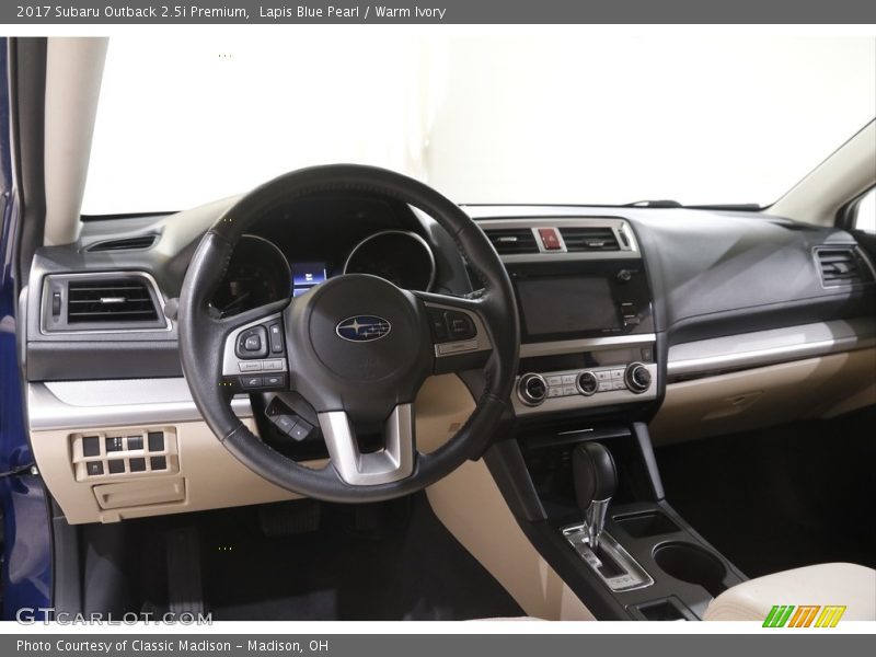 Lapis Blue Pearl / Warm Ivory 2017 Subaru Outback 2.5i Premium
