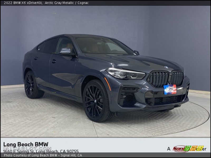 Arctic Gray Metallic / Cognac 2022 BMW X6 xDrive40i