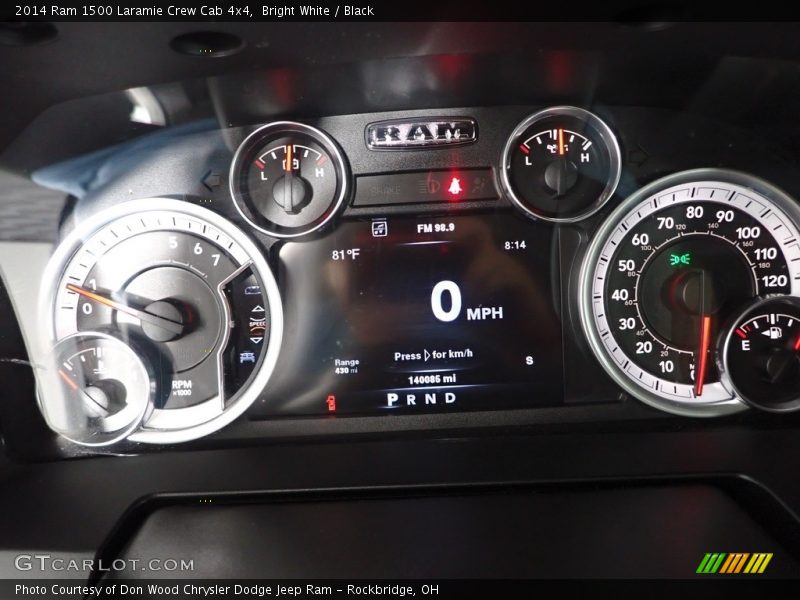Bright White / Black 2014 Ram 1500 Laramie Crew Cab 4x4