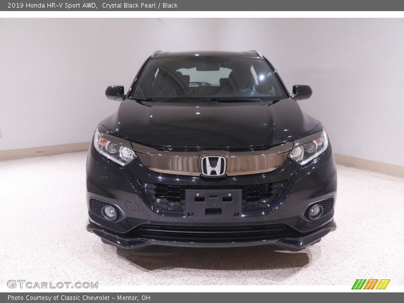 Crystal Black Pearl / Black 2019 Honda HR-V Sport AWD