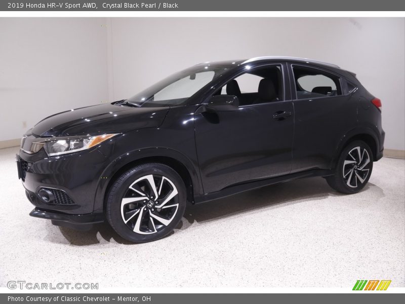 Crystal Black Pearl / Black 2019 Honda HR-V Sport AWD