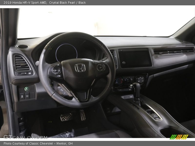 Crystal Black Pearl / Black 2019 Honda HR-V Sport AWD