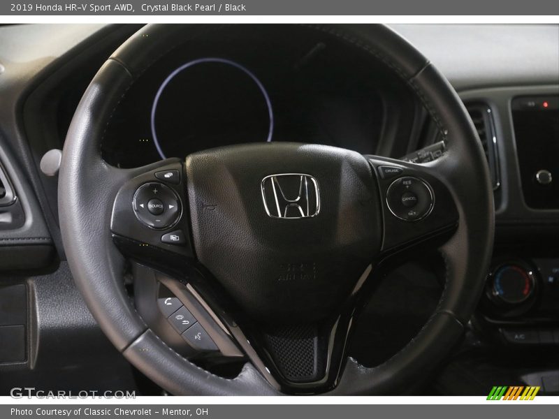 Crystal Black Pearl / Black 2019 Honda HR-V Sport AWD