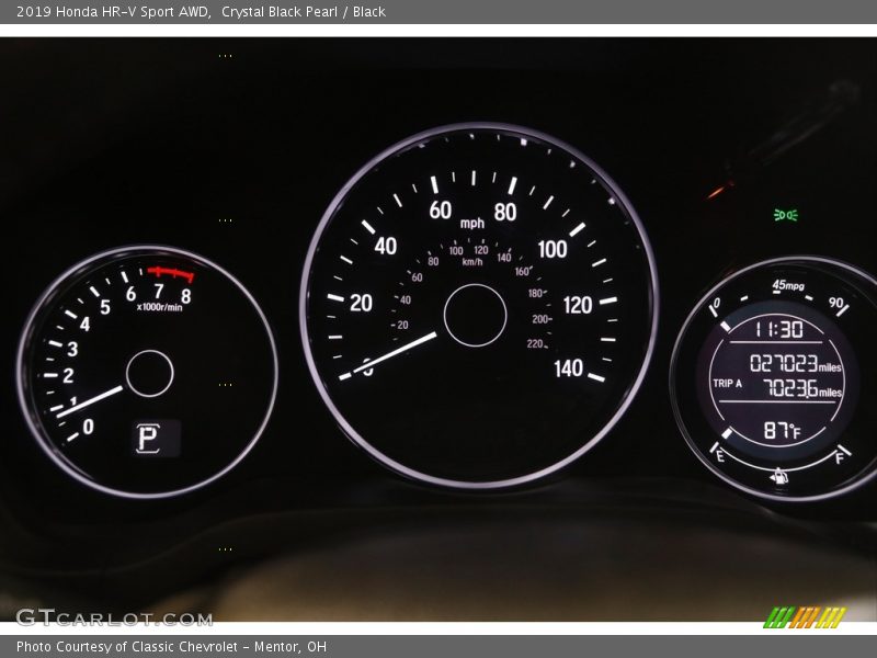 Crystal Black Pearl / Black 2019 Honda HR-V Sport AWD