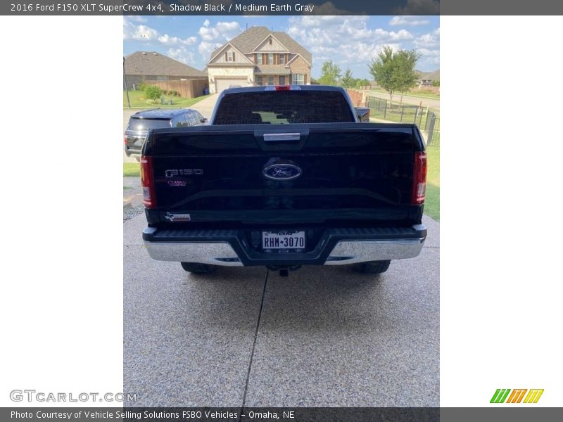 Shadow Black / Medium Earth Gray 2016 Ford F150 XLT SuperCrew 4x4