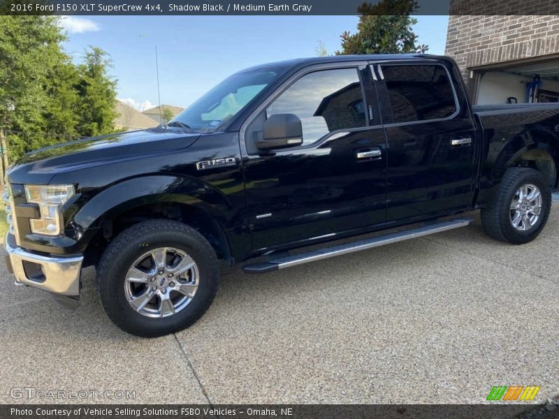 Shadow Black / Medium Earth Gray 2016 Ford F150 XLT SuperCrew 4x4
