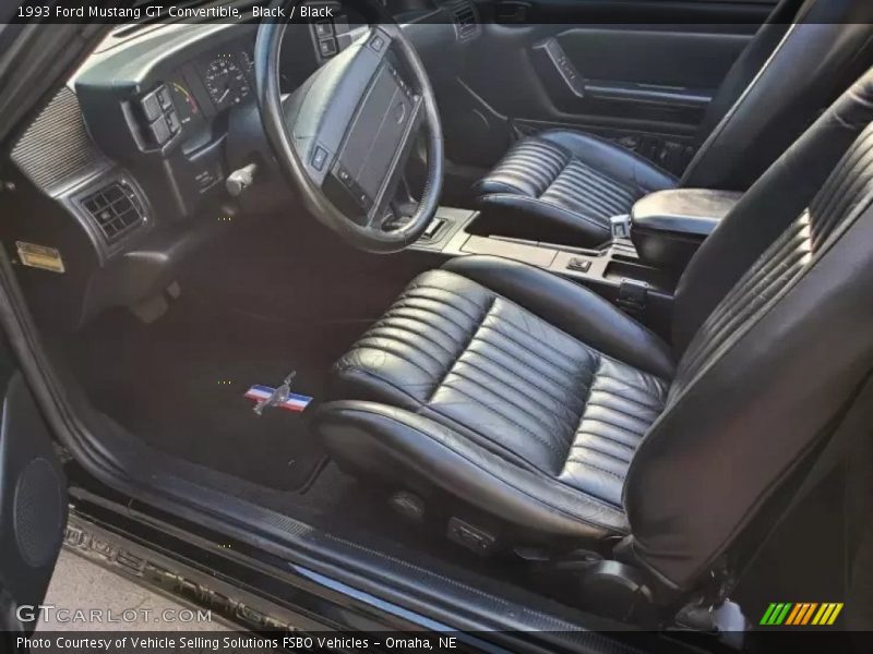 Black / Black 1993 Ford Mustang GT Convertible