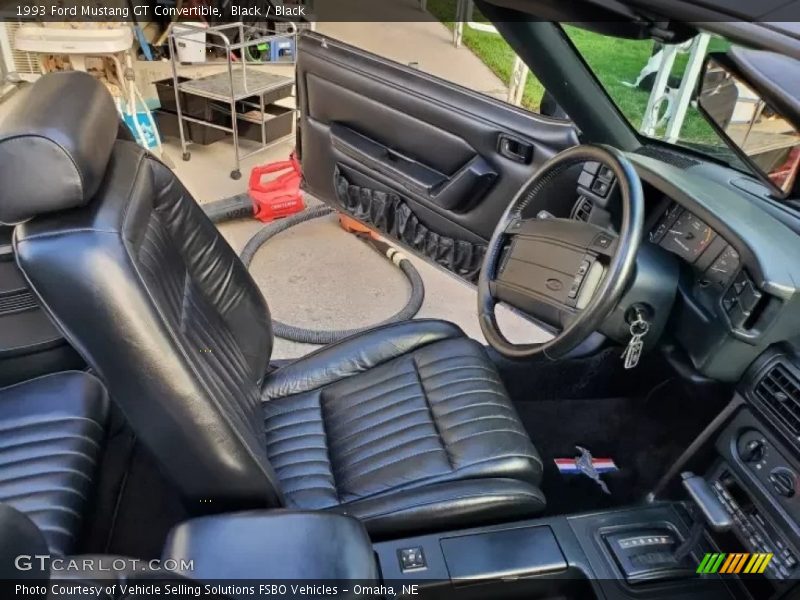 Black / Black 1993 Ford Mustang GT Convertible