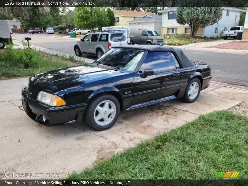 Black / Black 1993 Ford Mustang GT Convertible
