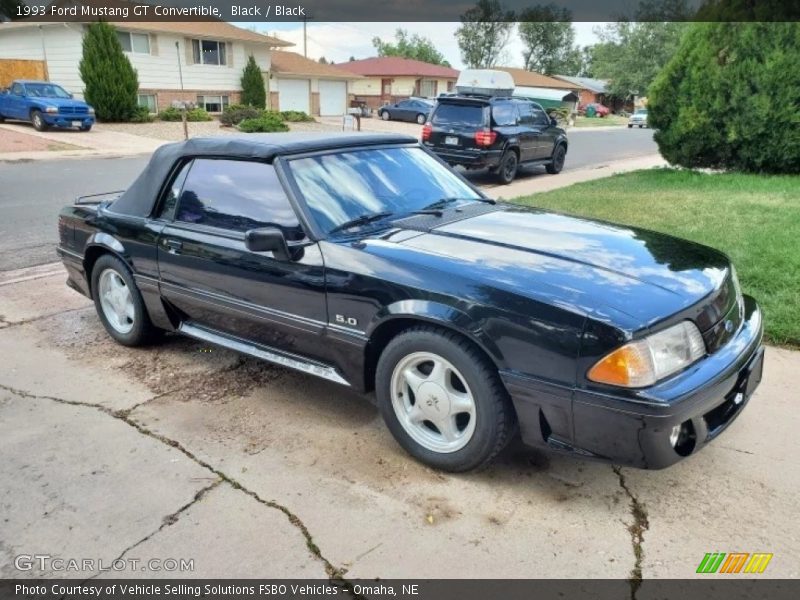 Black / Black 1993 Ford Mustang GT Convertible