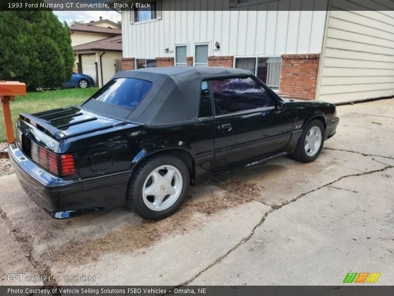 Black / Black 1993 Ford Mustang GT Convertible