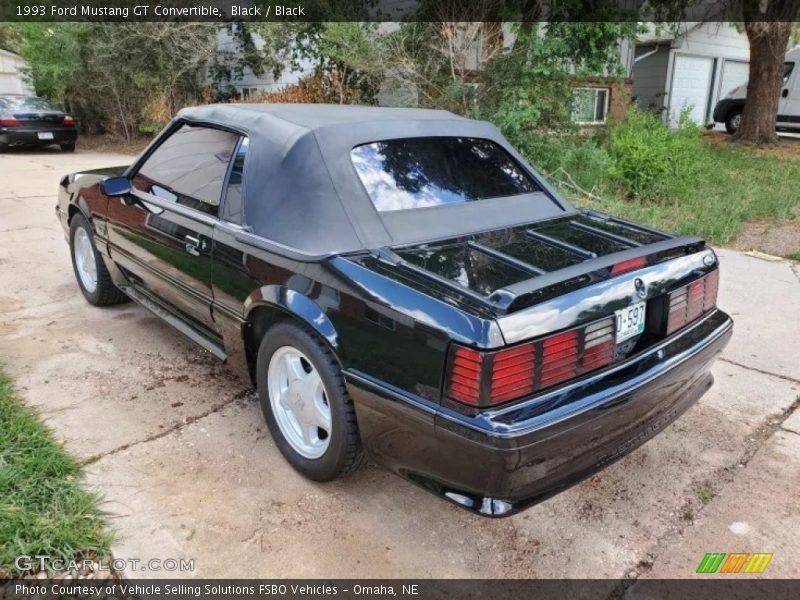 Black / Black 1993 Ford Mustang GT Convertible