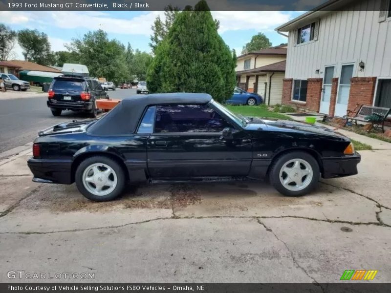 Black / Black 1993 Ford Mustang GT Convertible