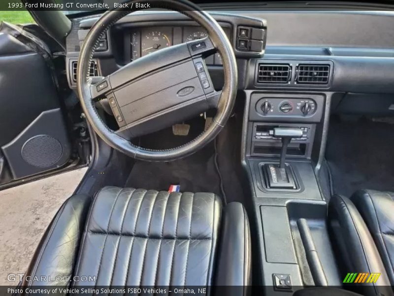 Black / Black 1993 Ford Mustang GT Convertible