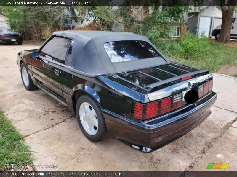 Black / Black 1993 Ford Mustang GT Convertible