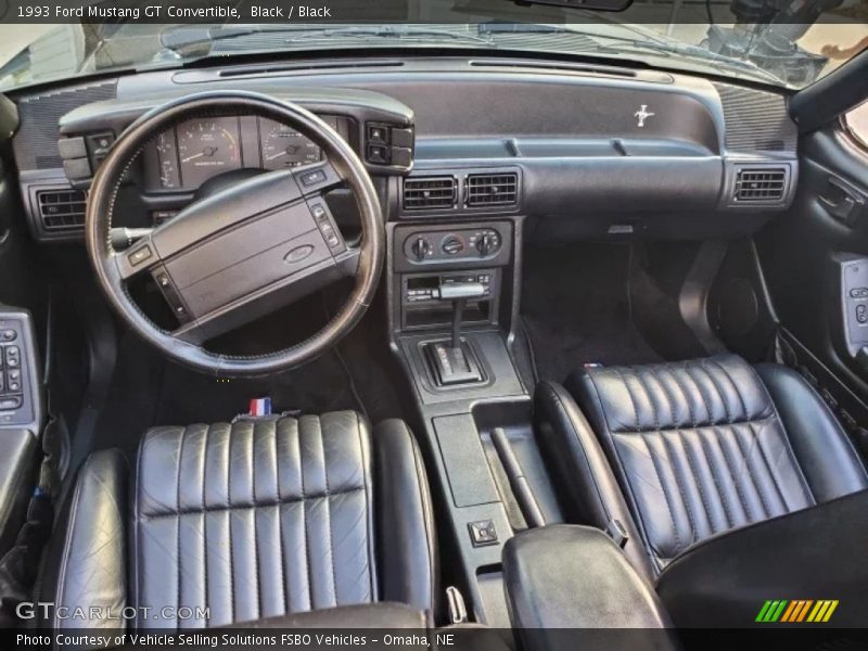 Black / Black 1993 Ford Mustang GT Convertible