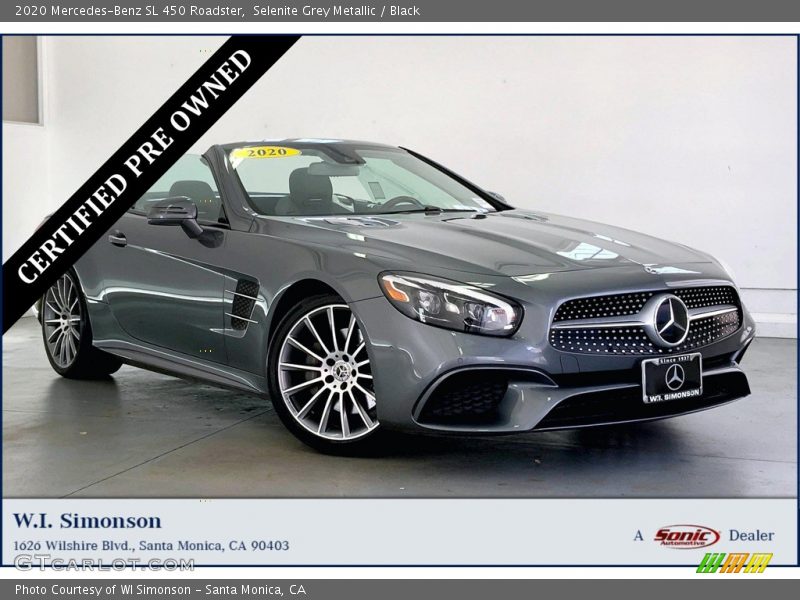 Selenite Grey Metallic / Black 2020 Mercedes-Benz SL 450 Roadster