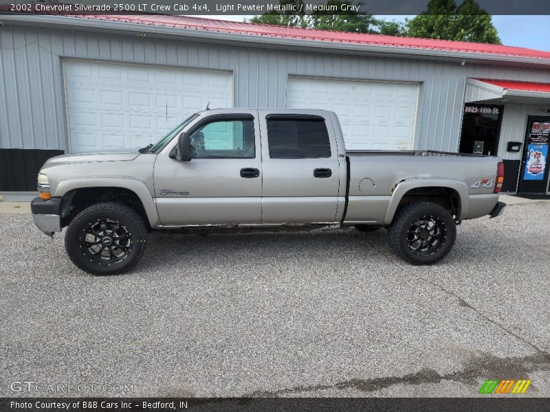 Light Pewter Metallic / Medium Gray 2002 Chevrolet Silverado 2500 LT Crew Cab 4x4