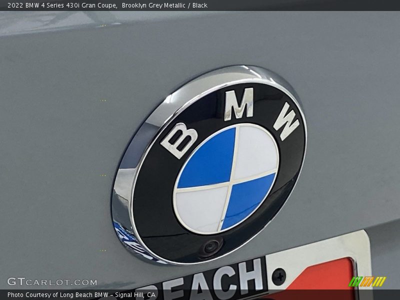 Brooklyn Grey Metallic / Black 2022 BMW 4 Series 430i Gran Coupe