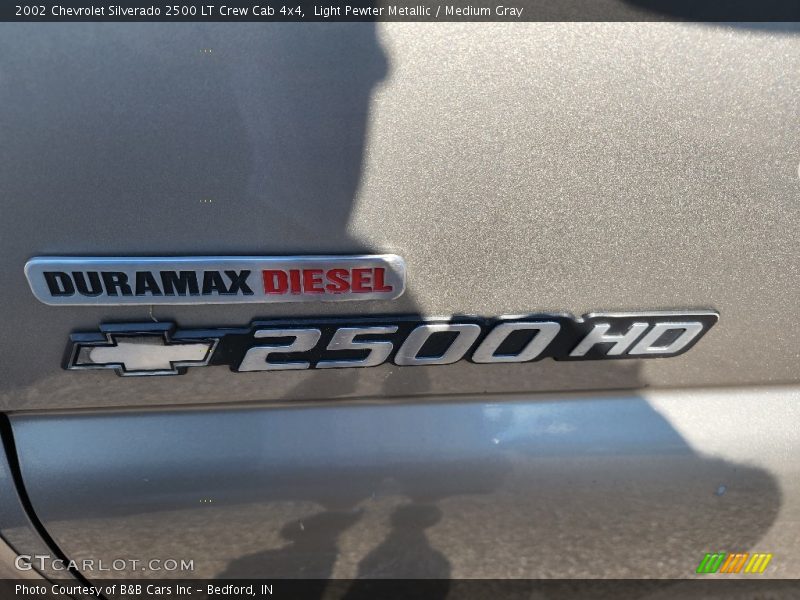Light Pewter Metallic / Medium Gray 2002 Chevrolet Silverado 2500 LT Crew Cab 4x4
