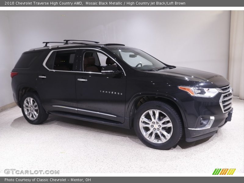 Mosaic Black Metallic / High Country Jet Black/Loft Brown 2018 Chevrolet Traverse High Country AWD