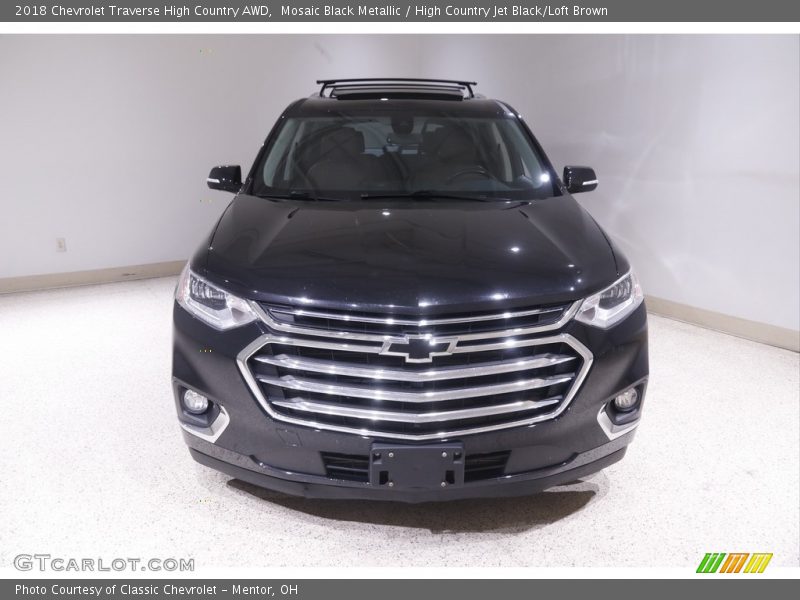 Mosaic Black Metallic / High Country Jet Black/Loft Brown 2018 Chevrolet Traverse High Country AWD