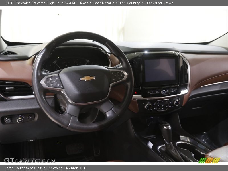 Mosaic Black Metallic / High Country Jet Black/Loft Brown 2018 Chevrolet Traverse High Country AWD